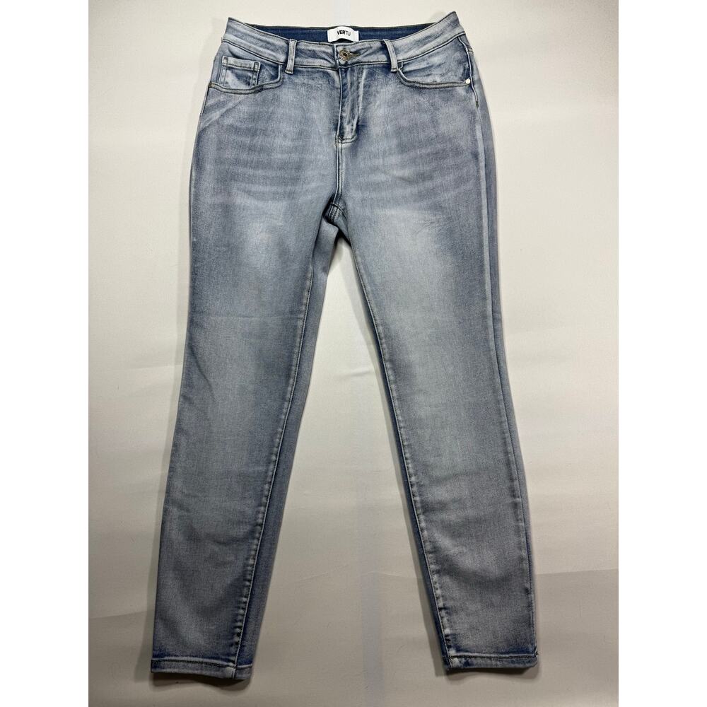 Vertu Women's Light Wash Skinny Blue Stretch Denim Jeans - Size 15/32 (30x27)